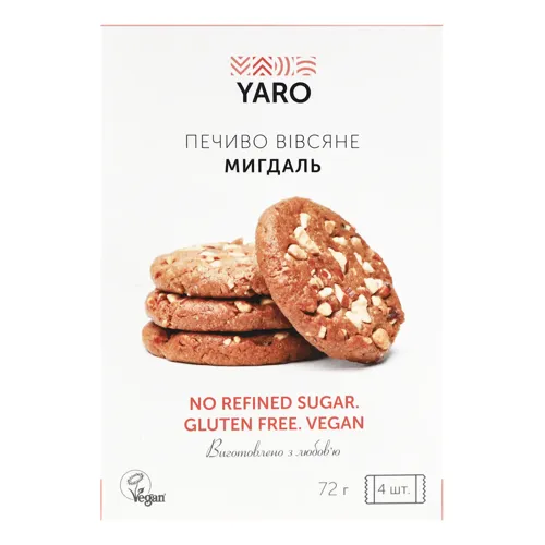 Печиво вівсяне Мигдаль Yaro к/у 72г