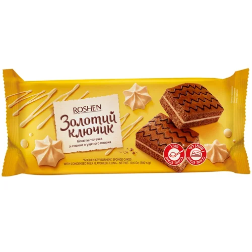 Бісквітні тістечка Roshen зі смаком згущеного молока 6*50г 300г