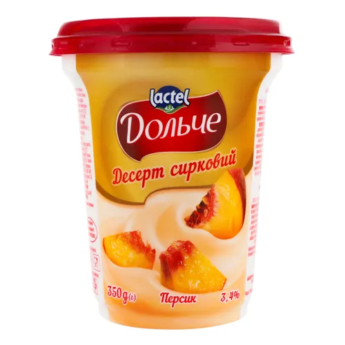 Десерт сирковий «Дольче» з наповнювачем персик 3,4%, 300г