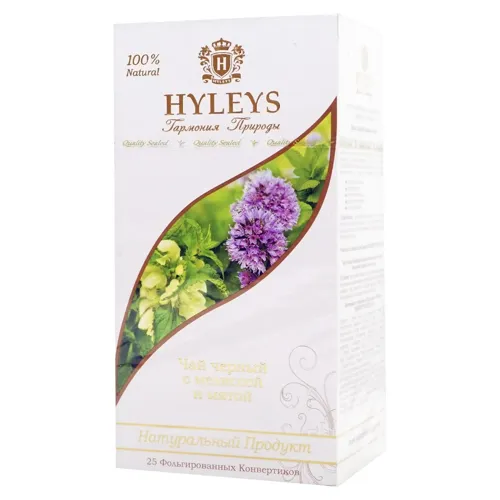 Чай чорний Hyleys з мелісою та м'ятою 1,5г*25шт