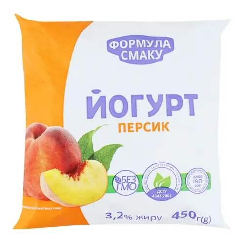 Йогурт 3.2% Персик Формула смаку м/у 450г