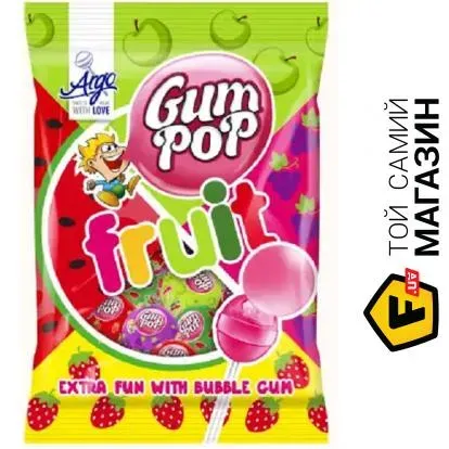 Льодяники GUM POP FRUIT 144г