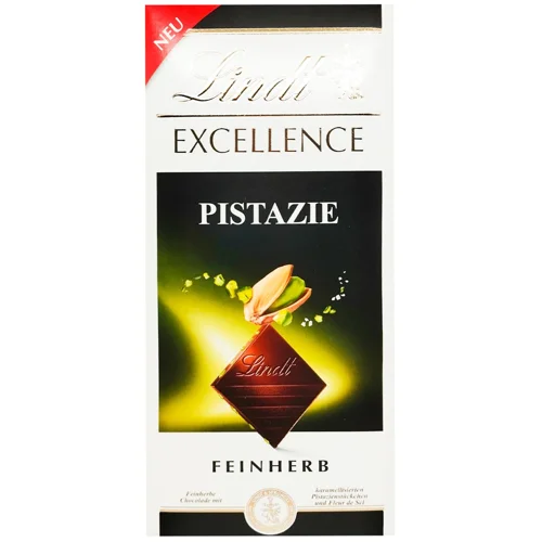 Шоколад молочний Lindt Excellence з фісташками 100г