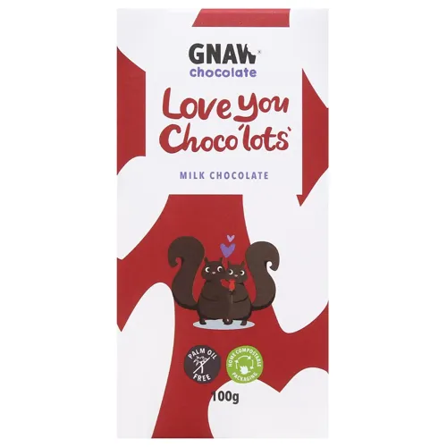 Молочний шоколад Love you ТМ GNAW 100г
