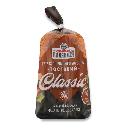 Хліб Тостовий Вищого Ґатунку Classic Сумська Паляниця, 0.35кг