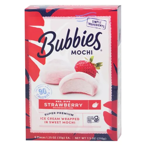 Морозиво Bubbies Mochi Полуниця 6х35г