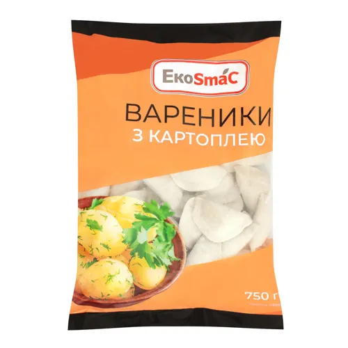 Вареники з картоплею Ekosmac м/у 750г