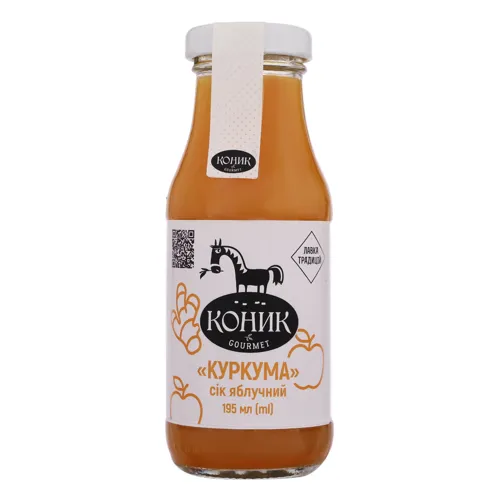 Сік Яблуко-куркума Коник з натуральних продуктів 195мл