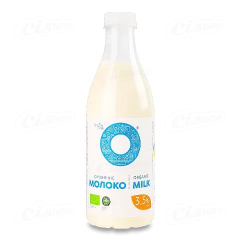 Молоко пастеризоване Organic Milk органічне 3,5% пляшка, 900г