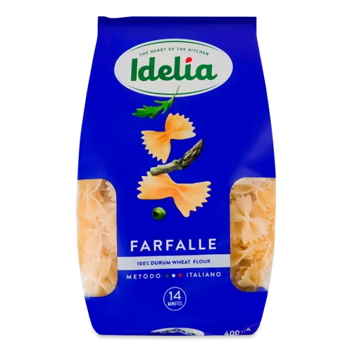 Макаронні Вироби Farfalle Idelia, В/Ґ, 400г