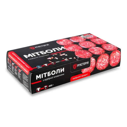 Мітболи Заморожені З Відбірної Яловичини М'ясторія, к/у, 400г