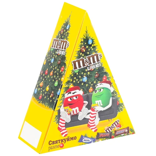 Набір солодощів новорічний M&M's & Friends Ялинка 96,5г