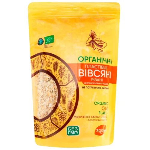 Пластівці вівсяні Galeks-Agro різані органічні 300г