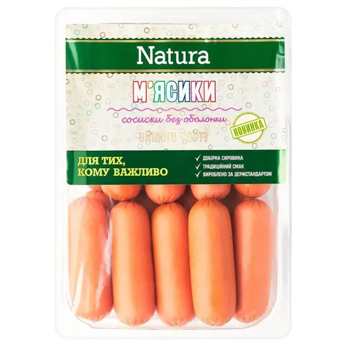 Сосиски Natura М'ясики вищого сорту 350г
