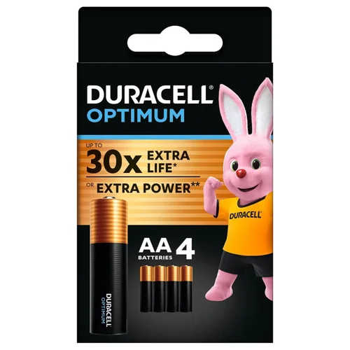 Батарейки Duracell Optimum лужні AA 4шт