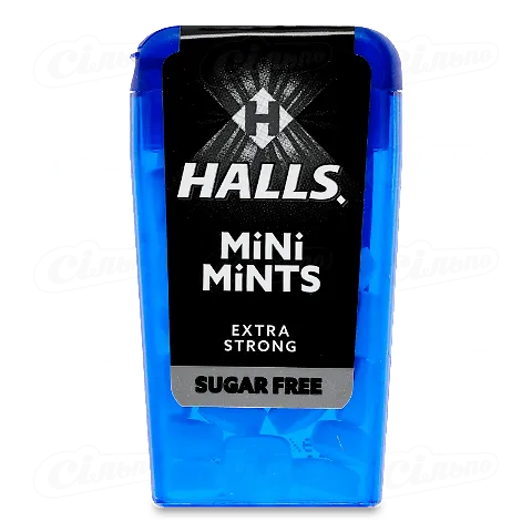 Льодяники Halls Mini Mints зі смаком м'яти та ментолу, 12,5г