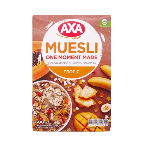 Мюслі Тропічні 4 злаки Axa к/у 300г