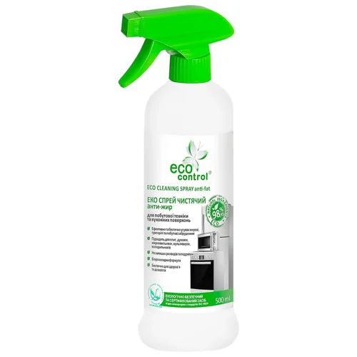 Спрей чистячий Eco Control Анти-жир для побутової техніки та кухонних поверхонь 500мл