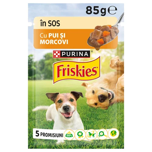 Корм вологий Friskies з куркою та морквою для собак 85г