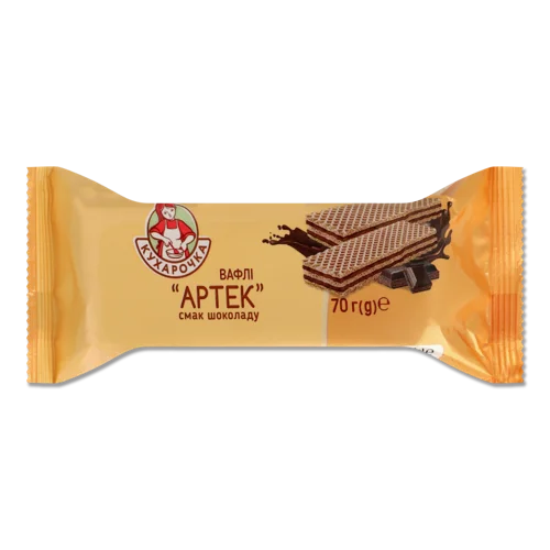 Вафлі Артек Смак Шоколад, В/ґ, 5-ТИ ШАР, 70 Г
