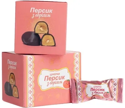 Цукерки Пригощайся Персик з горіхом 270 г