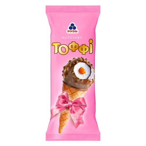 Морозиво 6.5% Тоффі Рудь м/у 70г