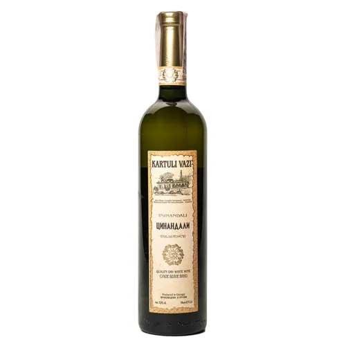 Вино Kartuli Vazi Цинандалі біле сухе 12%, 0.75л