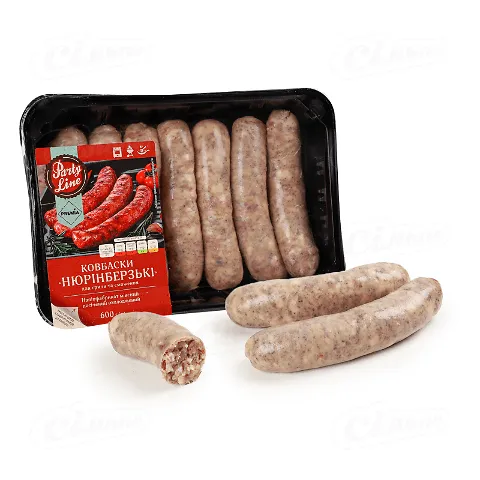 Ковбаски Premia Party line «Нюрнберзькі» для гриля, 600г