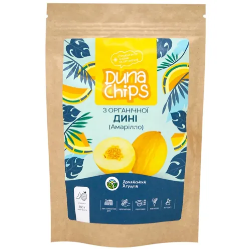 Чіпси Дунайський Аграрій з органічної дині Амарілло 20г
