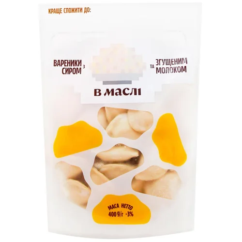 Вареники з сиром та згущеним молоком В МАСЛІ 400 г