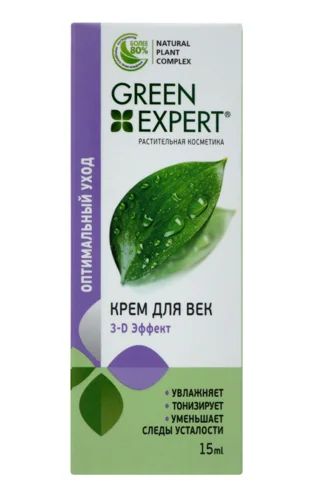 Крем для Повік Тонізуючий Відновлення і Пружність Green Expert 15мл