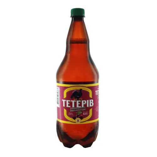 Пиво спеціальне 1.3л 8% напівтемне фільтроване пастеризоване Хмільна вишня Тетерів