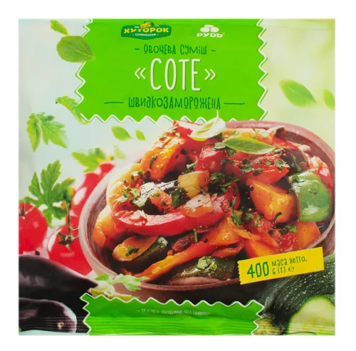 Суміш овочева швидкозаморожена Соте Хуторок м/у 400г