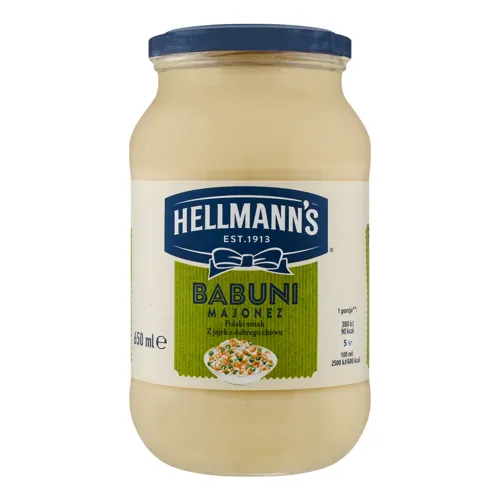 Майонез 65% Babuni Hellmann's скляна банка 650мл