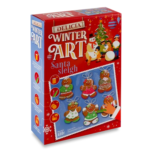 Печиво Цукрове Помічники Санти Delicia к/у, 450 г