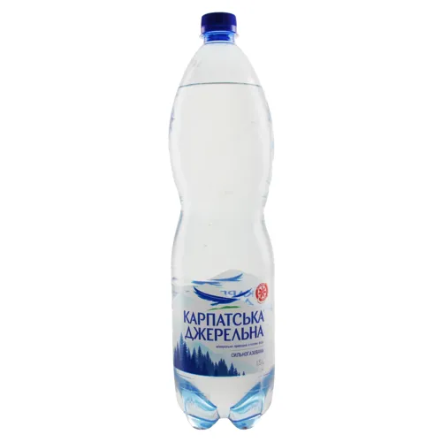 Вода мінеральна сильногазована Карпатська Джерельна 1.5л