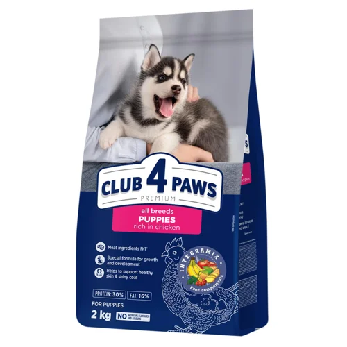 Корм сухий Club 4 Paws Premium з куркою для цуценят всіх порід 2кг
