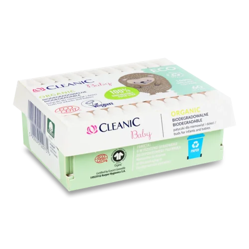 Палички ватні Cleanic Baby ECO дитячі
