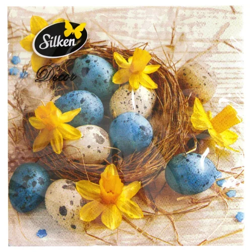 Серветки столові Silken Пасхальний декор 3-шарові 33*33см 18шт