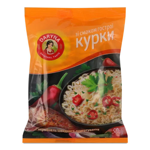 Вермішель Швидкого Приготування Зі Смаком Гострої Курки, м/у 50г