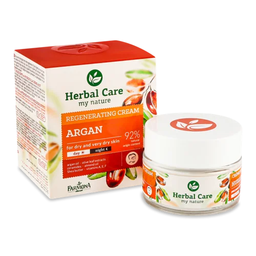 Крем для Обличчя Відновлюючий Арганова Олія Herbal Care Farmona, 50мл