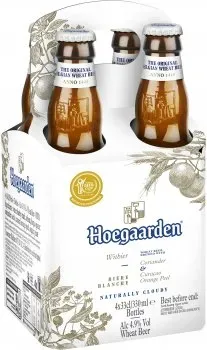 Пиво Hoegaarden Біле світле нефільтроване, 4*0,33л