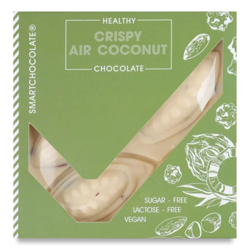 Шоколад Crispy&Air Кокосовий SmartChocolate, к/у 70г