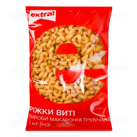 Вироби макаронні Extra! Ріжки виті, 1кг