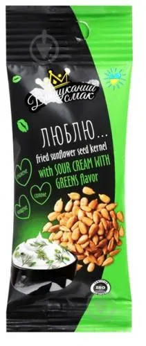 Ядра соняшника Вишуканий смак Сметана та зелень смажені 50г