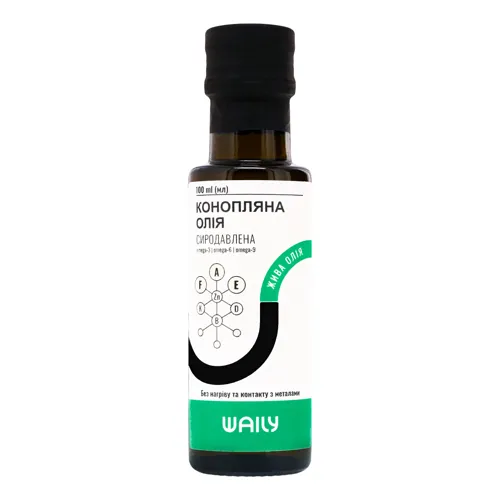 Олія конопляна сиродавлена Waily с/пл 100мл