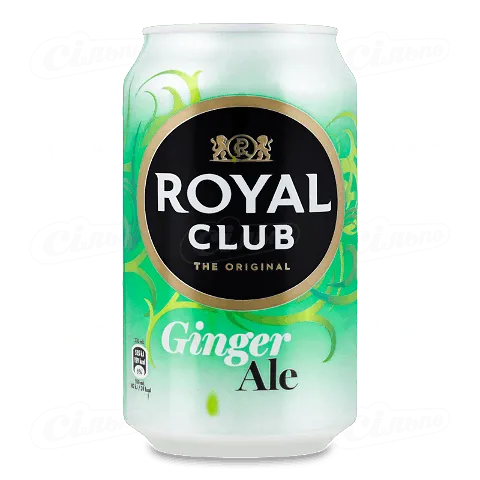 Напій Royal Club «Імбирний ель» безалкогольний газований, 0,33л