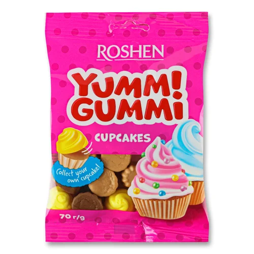 Цукерки Roshen Yummi Gummi Cupсakes желейні 70г