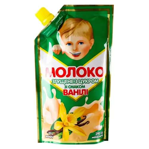 Молоко згущене Первомайський з цукром зі смаком ванілі 5% 290г
