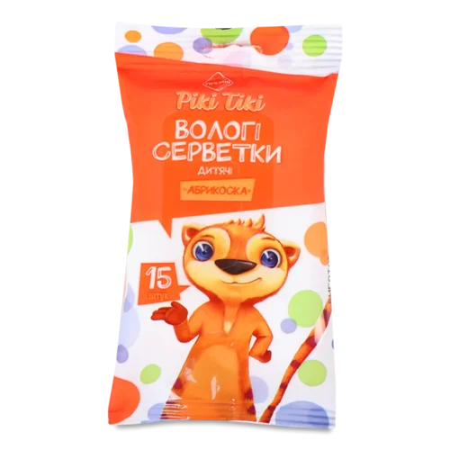 Серветки вологі «Премія®Рікі Тікі» абрикос дитячі